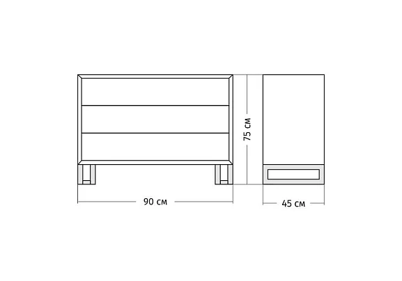 Комод Piano (Silver)